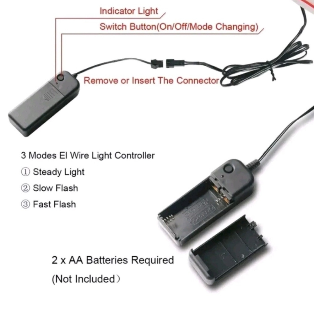 Led Plastic Glow Mask 3 Mode Lighting Halloween Cosplay Rave Club Party Purge - Picture 6 of 6